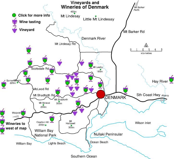 Mappa della danimarca cantine 