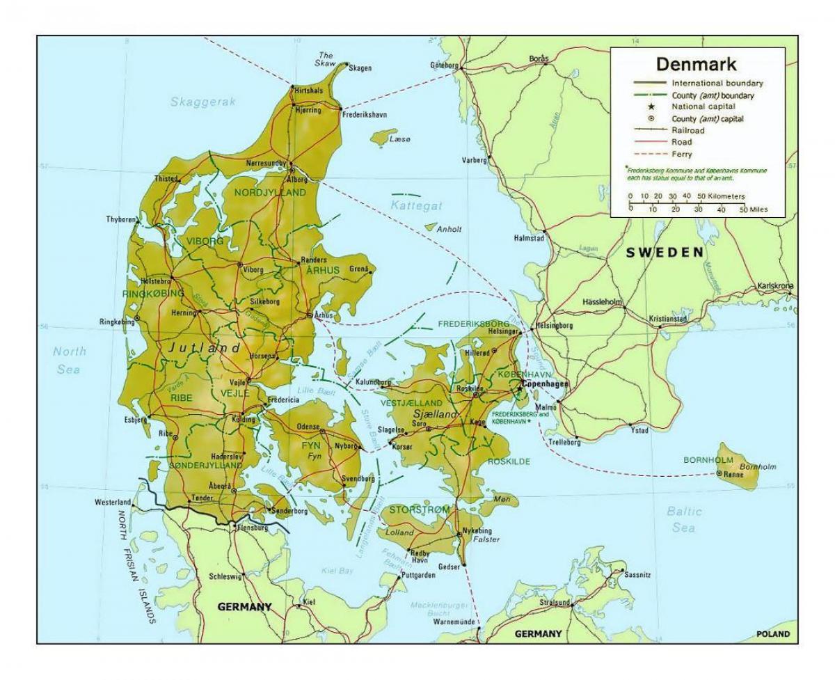 Mappa di kommune, danimarca
