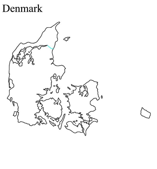 mappa vuota di danimarca