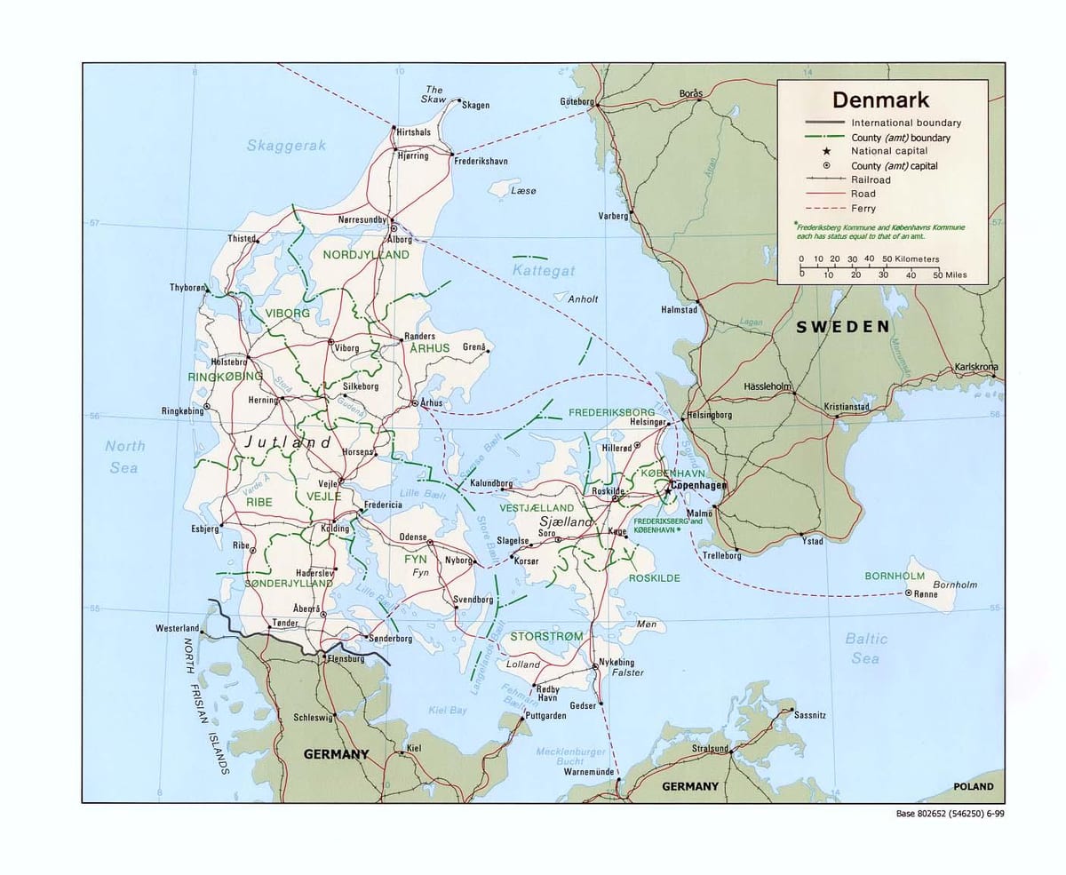 Mappa della danimarca ocean beach holiday park