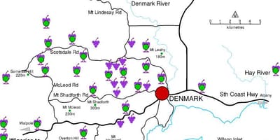 Mappa della danimarca cantine 