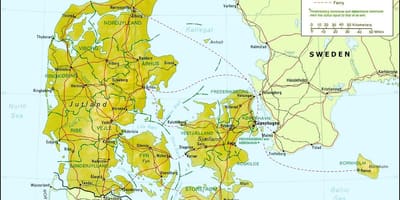Mappa della danimarca geografia 
