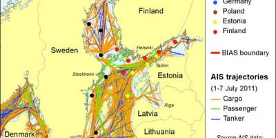 Mappa della danimarca indagine e mappatura