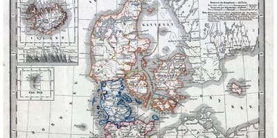 Vecchia mappa della danimarca