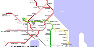 Mappa della danimarca metro 