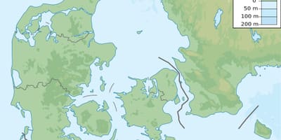 Mappa della danimarca elevazione
