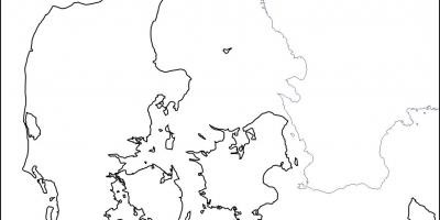 Mappa della danimarca contorno