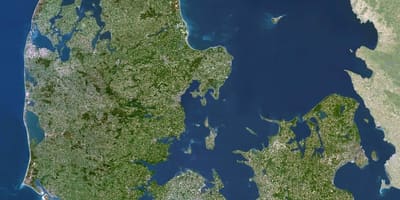 Mappa della danimarca satellitare 