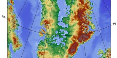 Mappa della danimarca topografica