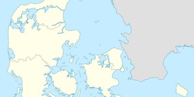 Mappa della danimarca vettoriale