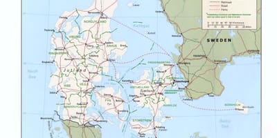 Mappa della danimarca ocean beach holiday park 