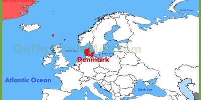 Copenaghen danimarca mappa dell'europa
