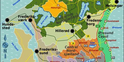 Mappa zelanda, danimarca